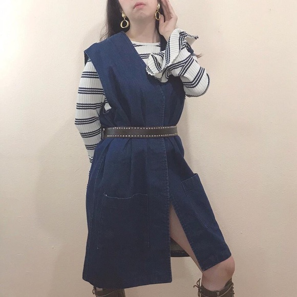 Vintage Sundance oversized denim vest - Picture 1 of 4